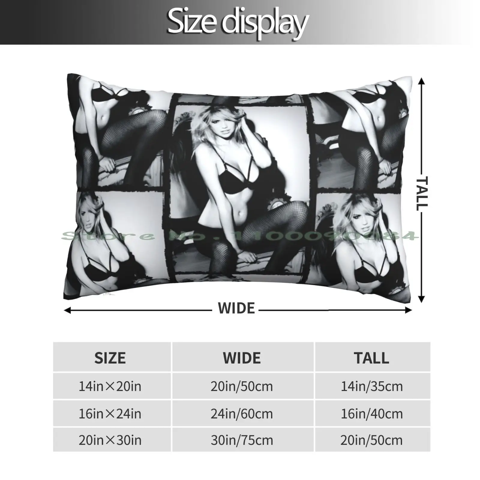 Kate Upton Fishnets Pillow Case 20x30 50*75 Sofa Bedroom Erotic Dance Sasha Grey Xvideo Faketaxis Mia Sexy Girl Woman Rileys