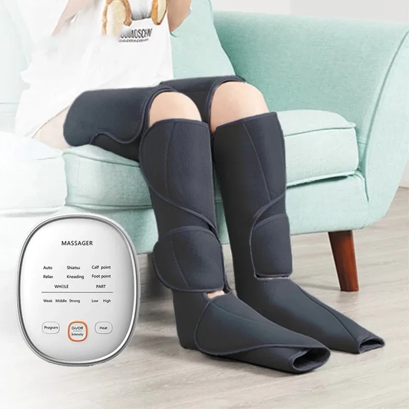 

Syeosye Electric Leg Massager Heated Foot Calf Thigh Circulation With Handheld Controller 2 Modes 3 Intensities