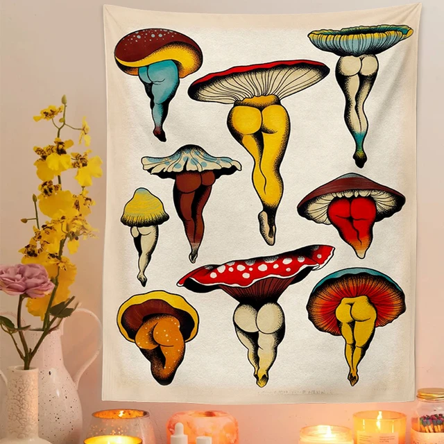Mushroom chart tapestry hotsell