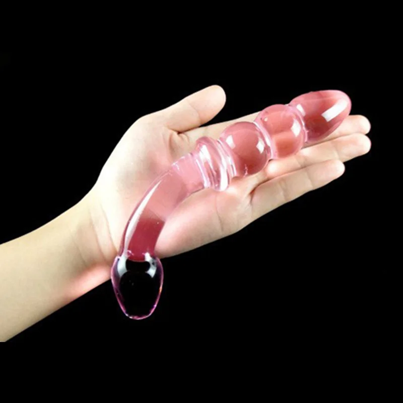 Pink Rose Pyrex Glass Crystal Artificial Dildo Vaginal Anal Butt Plug for Couple Gay Prostate Massage Fake Penis Sex Toys