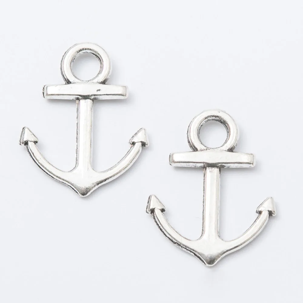 20pcs/lot Five color Metal Boat anchor charm Retro Immemorial style Boat anchor Pendant Bracelet Key chain DIY Hanfmade jewelry