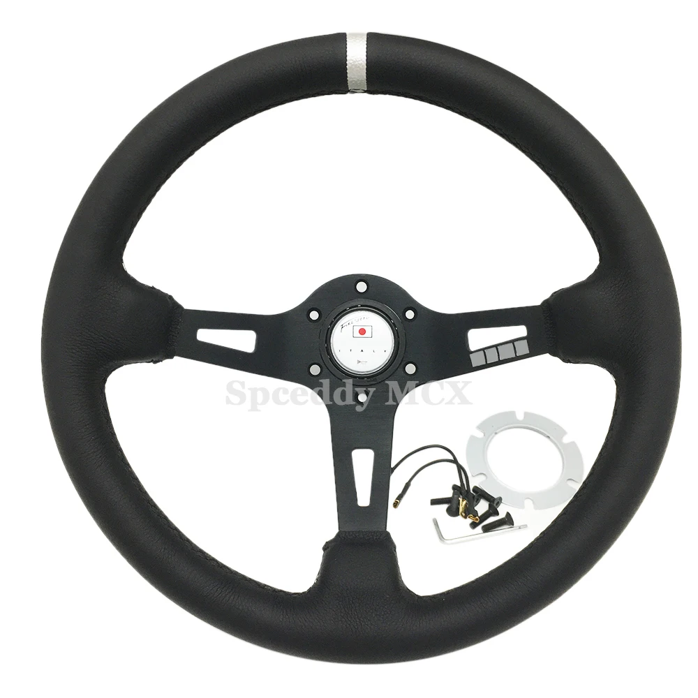 SDAO Japan Racing Steering wheel Sport 13 Inch 330mm Car vertex steering wheel  Leather for mk6 gti bmw f30