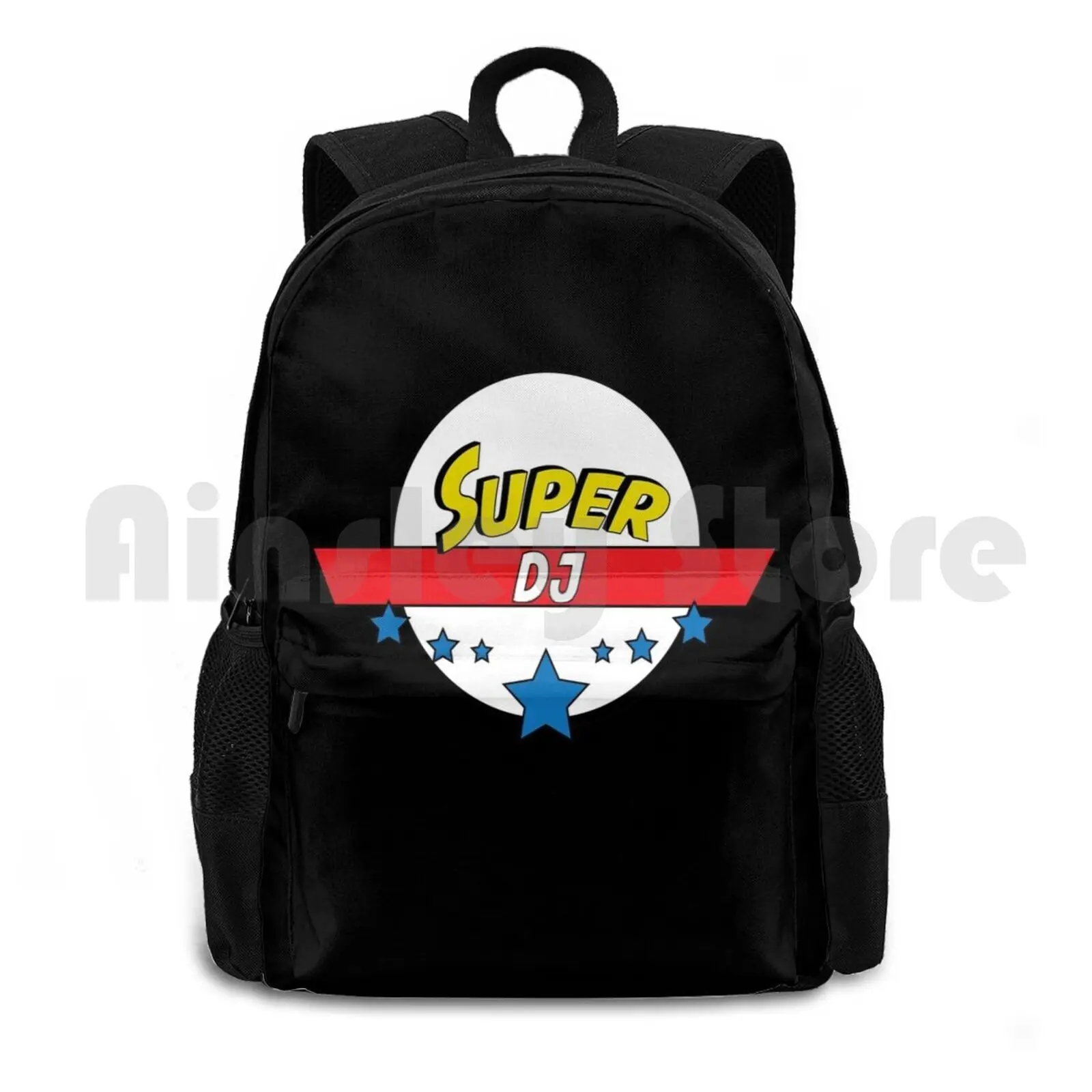 Super Dj , #dj Outdoor Hiking Backpack Waterproof Camping Travel Popart Pop Art Superhero Hero Super Pop