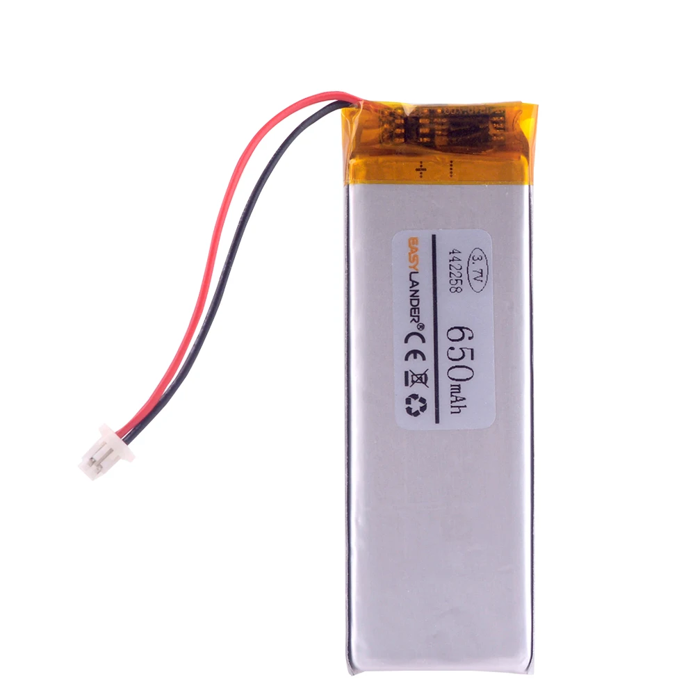 442258 3.7V 430mAh Rechargeable Lithium Li-ion Polymer Battery for Headset Bracelet Oticon Streamer 1.4 version 1.2