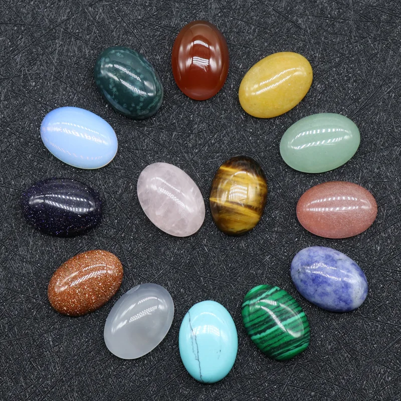 

13x18mm Fashion Natural Stone Oval CAB CABOCHON Beads for Jewelry & Clothes Accessories Wholesale