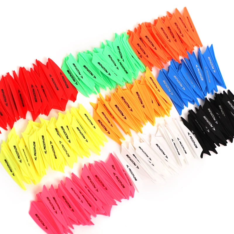 

50 pcs 1.89 Inch Air Groove Feather Rubber Vanes Used For Bow And Arrow Shooting Accessories