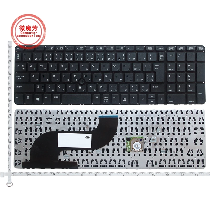 

JP NEW Black Keyboard For HP ProBook 650 G1 655 G1 738697-001 Without Frame Japan Laptop Keyboard