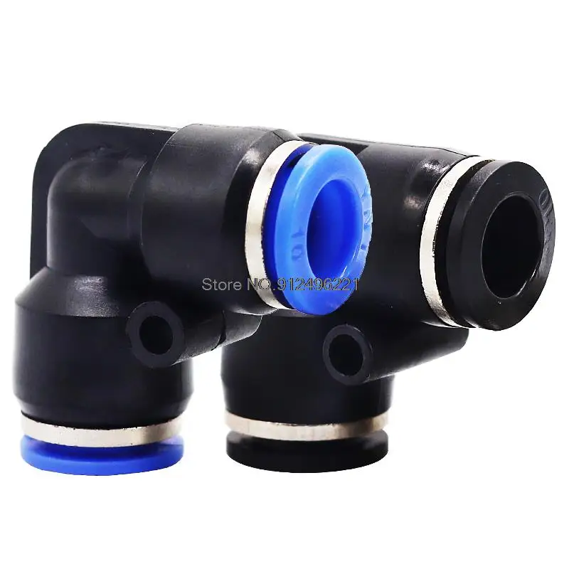 50PCS Pneumatic Pipe Fitting Quick Connector Right Angle 90 Degree Plastic Elbow PV-04 PV-06 PV- 08 PV-10 PV-12 PV-16