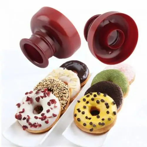 Round Donut Cake Dough Cutting Mould 2 Pieces Free Shipping Set of 2