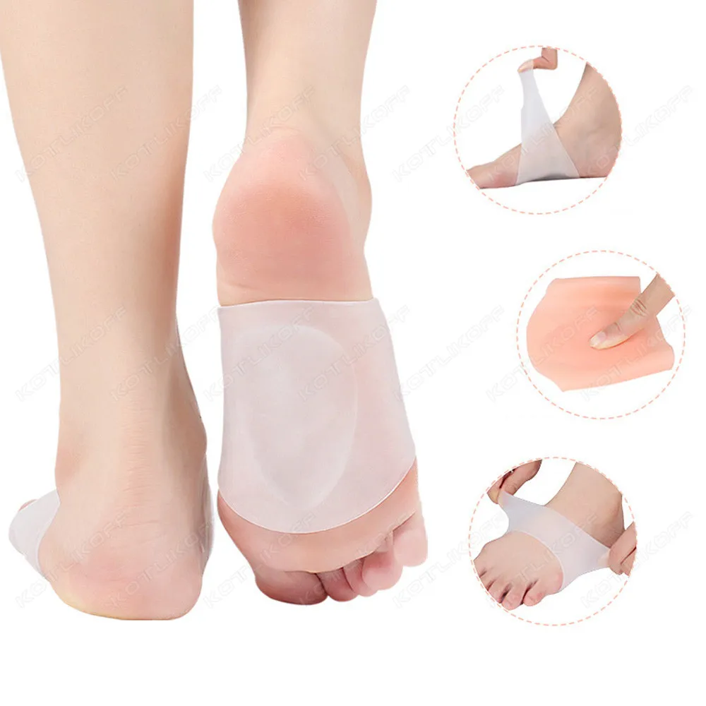 Silicone Gel Orthopedic Insoles Flat Feet Arch Support Soft Insoles Pad Foot Massage Foot Valgus Varus Sports Shoe Inserts 1Pair