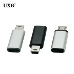 Adapter USB C na Mini USB typ C żeńskie na Mini Micro 5pin USB męskie złącze do odtwarzaczy MP3 GoPro Dash Cam aparat cyfrowy GPS