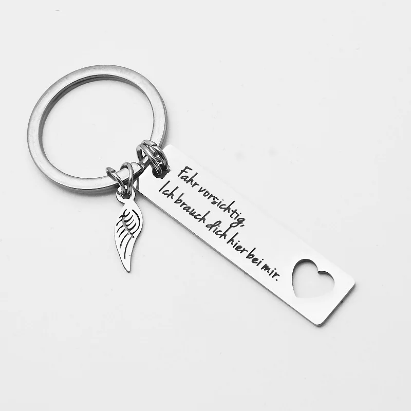 German Wings Drive Safe Keychain Fahr Vorsichtig I Ch Brauch Valentine's Day Gift Best Friend Boyfriend Girlfriend Trucker Gift