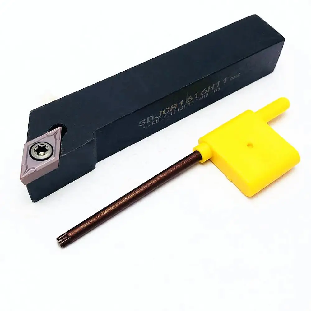 Pemegang alat pemutar CNC eksternal dc+ + + 10 buah pisau karbida DCMT11T304 304