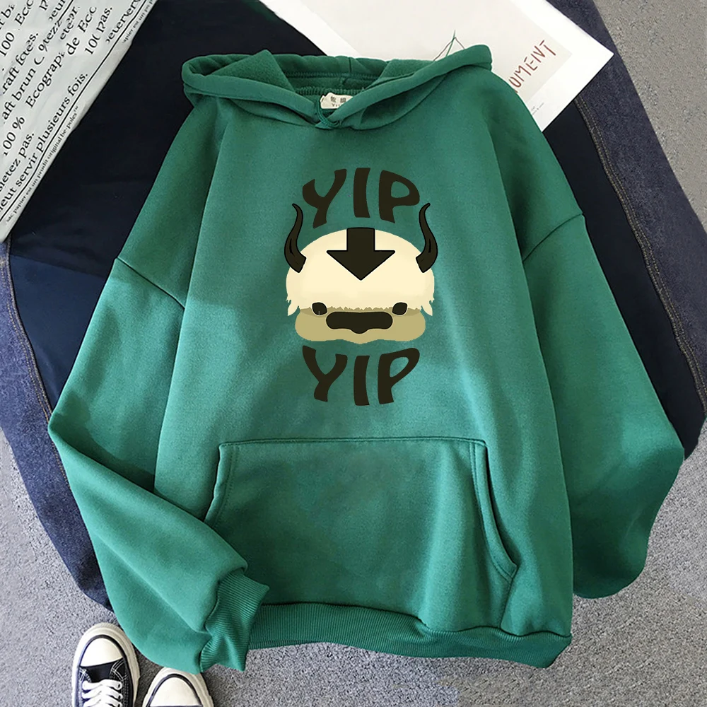 YIP APPA Hoodies Men Funny Hoodie Shirt Avatar The Last Airbender Women Wholesale Hooded Sweatshirts Loose Pullover streetwear