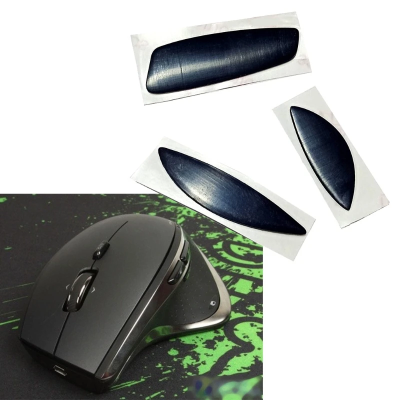  1 Set Mouse Skates Replacement Glide Feet Pads Black Mouse Feet Sticker for logitech M950 / MX Performance Gaming Mouse