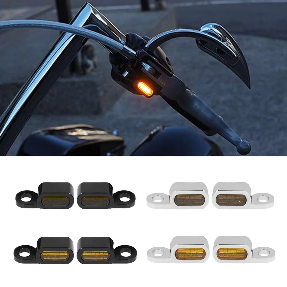 

Handlebar LED Marker Lights Turn Signal For Harley Sportster Touring Softail Mechanical Clutch Hydraulic Clutch