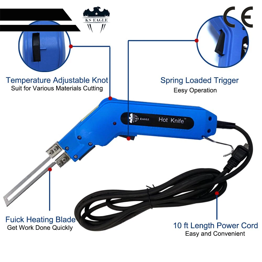 KS AQUILA 80W della Stretta della Mano di Riscaldamento Coltello Cutter Cutter Caldo di Corda In Tessuto Elettrico Utensili Da Taglio Cutter Caldo