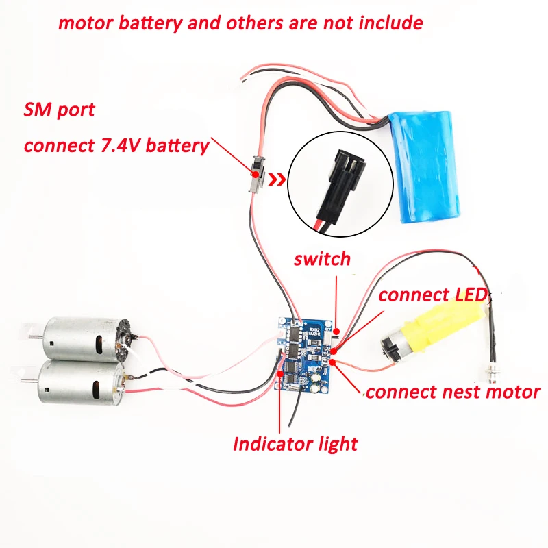 1Set 5A Large Power Transmitter Receiver Kit Radio System Remote Controller for RC Bait Boat DIY Modify Control Distance 500M