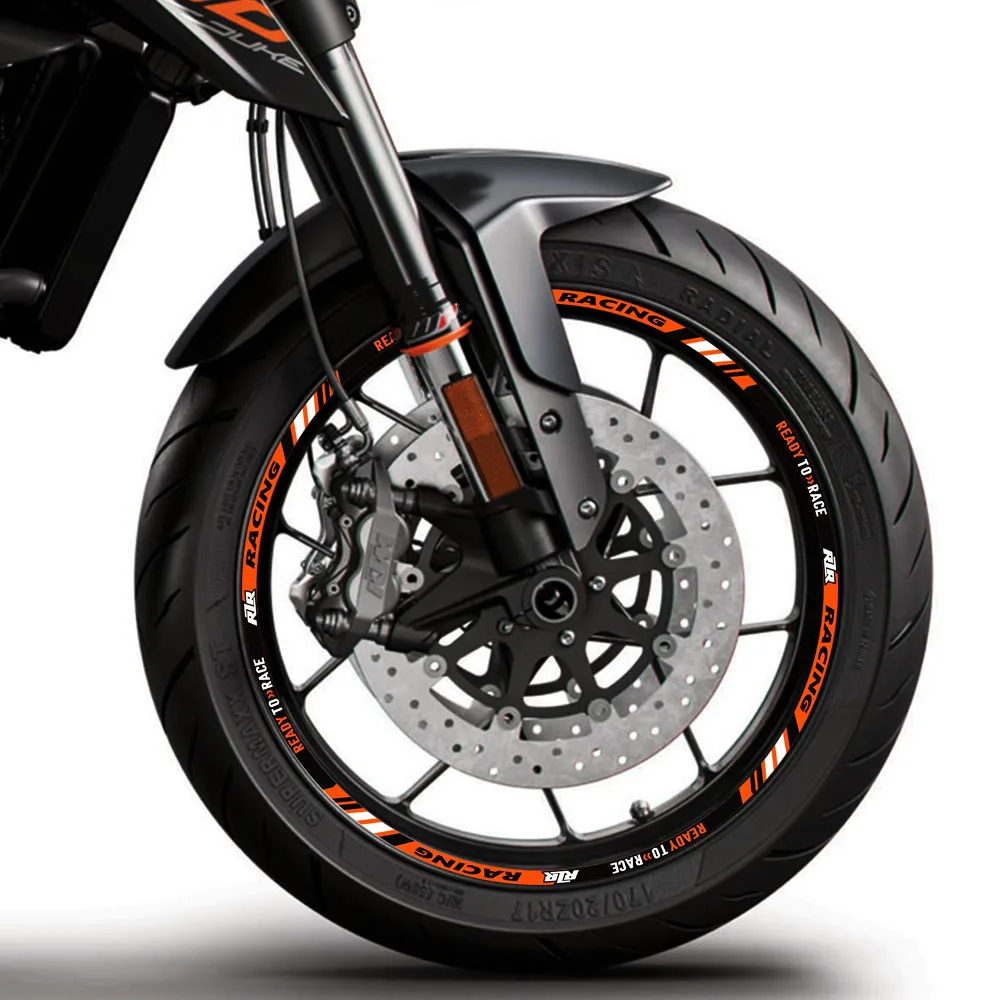 Motorcycle Wheel Sticker Reflective 17″ Rim Decal Accessories Ready to Race For 1190 125RC 390 790 990 890 1290 Super Duke R