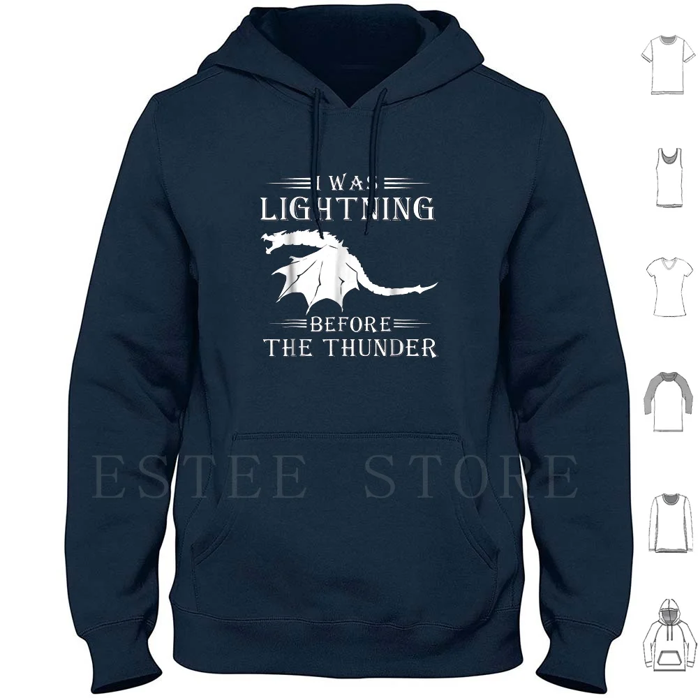 I Was Lightning Before The Thunder Dragon Hoodies Lightning Funny Vacations Animals Great Other Dad Pet Pop Make