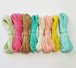 Random mixed colourful size cotton twine cords macrame rope string thread packing decoration DIY