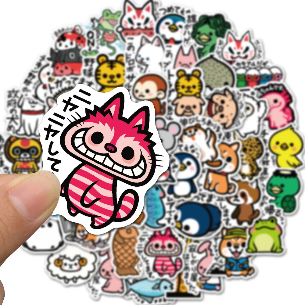 50Pcs Japanese Anime B-SIDE LABEL Stickers For Laptop Phone Graffiti Diary Label Stationery Sticker Decal Kid Toys Waterproof