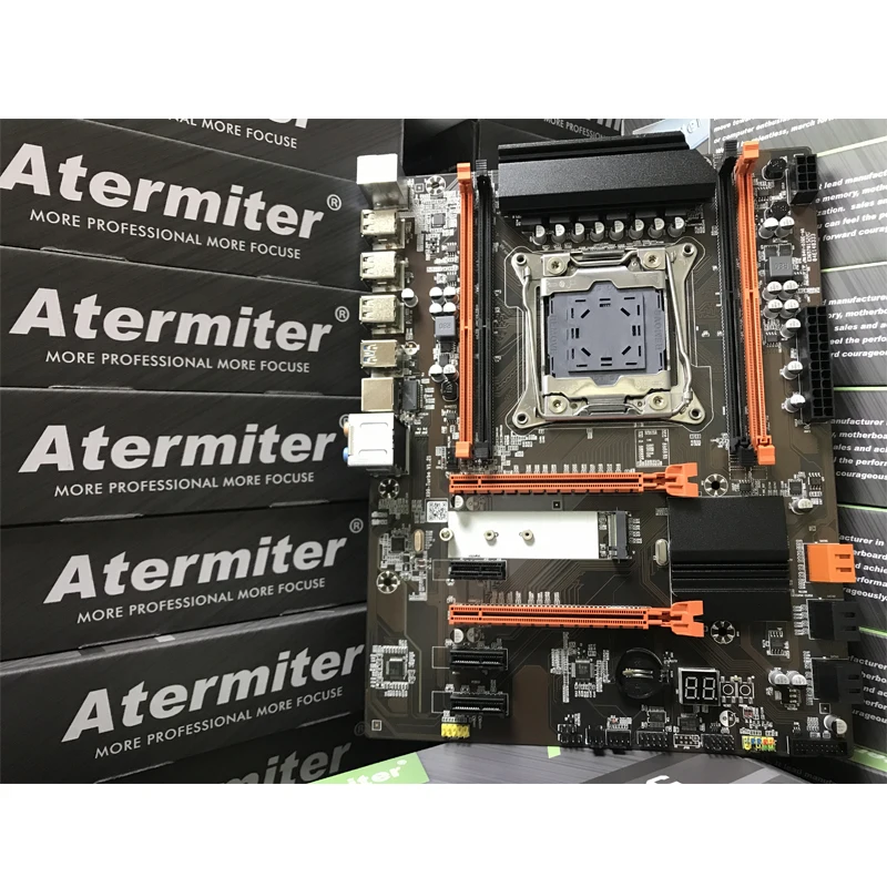 Atermiter DDR4 Turbo D4 Motherboard Slot LGA2011-3 USB3.0 NVME M.2 SSD Support REG ECC DDR4 Memory and Xeon E5 V3 V4 Processor