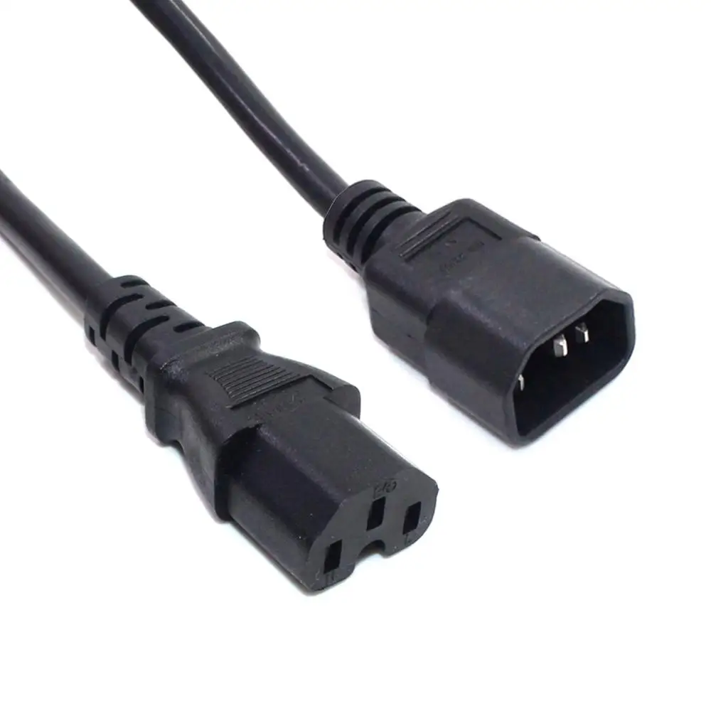 IEC 320 C14 To C15 PDU UPS Male To Female Power Cord 0.5m/1.5m/2m Extension Cable 3G1.5 Durable Copper Line