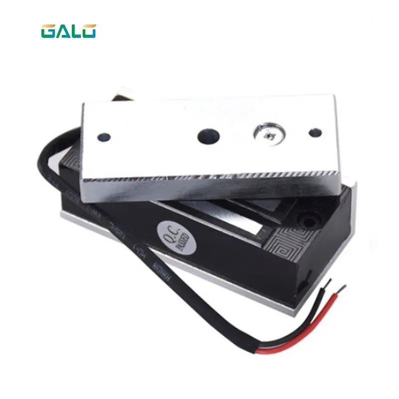 DC12V /24V Electromagnetic Lock Magnetic Lock 60Kg/100Lbs Holding Force For Showcase Cabinet Door Frameless Glass