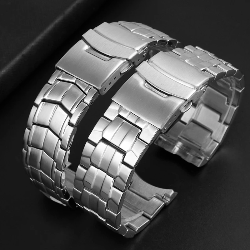 Watchand for Casio EF-550 Men\'s Stainless Steel Watch strap EDIFICE Series 5051 EF-524D Bracelet Waterproof silicone Strap 22mm