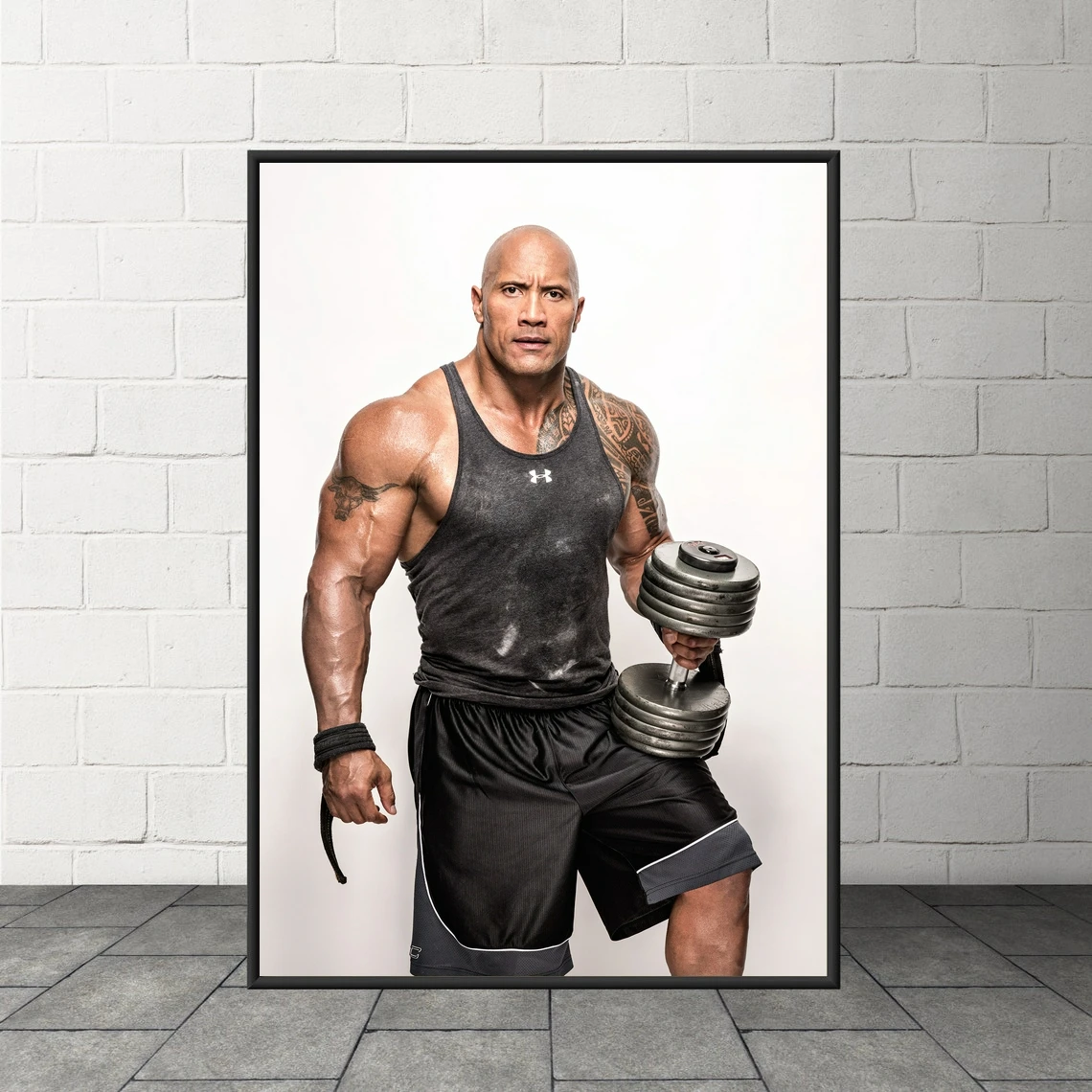 Dwayne Johnson Poster Movie Star Actor Art Canvas Poster Print Wall Painting Home Decoration (No Frame)