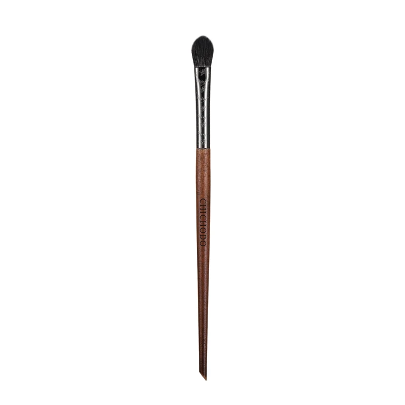 CHICHODO Makeup Brush-Amber Series Carved Tube Animal Hair Brushes-Goat Hair Eye shadow Brush-make up pen-E249