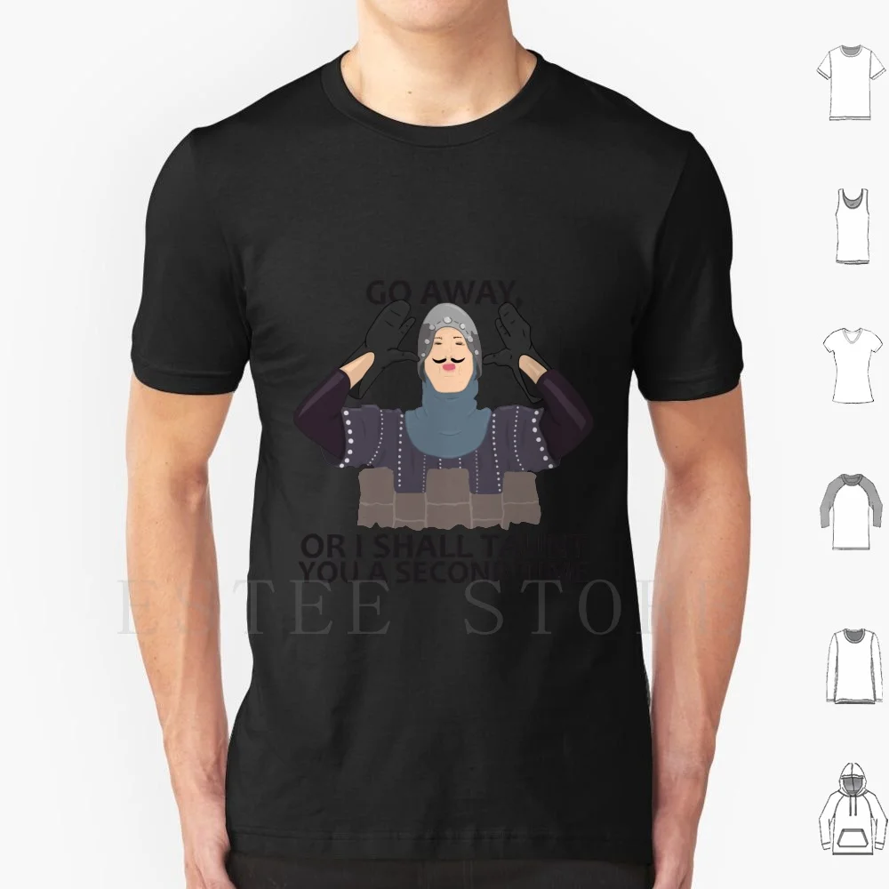 

French Knight Go Away T Shirt DIY Big Size 100% Cotton French Knight Holy Grail And The
