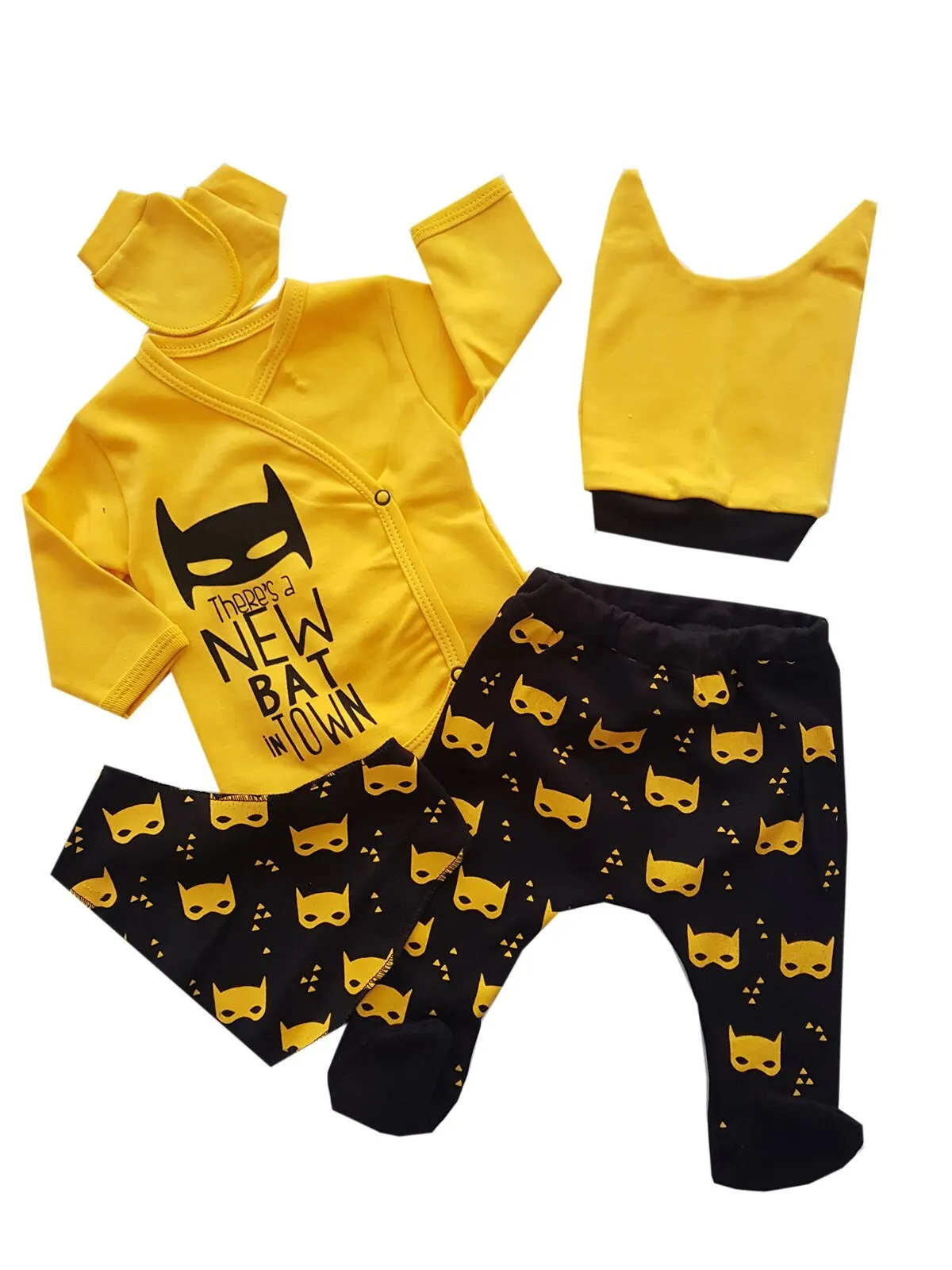 Baby Girl Boy Babies Newborn Clothing 5-pcs Hospital Outlet Custom Fabric Antibacterial Babies Healthy Safe Outfit Sets Dresses