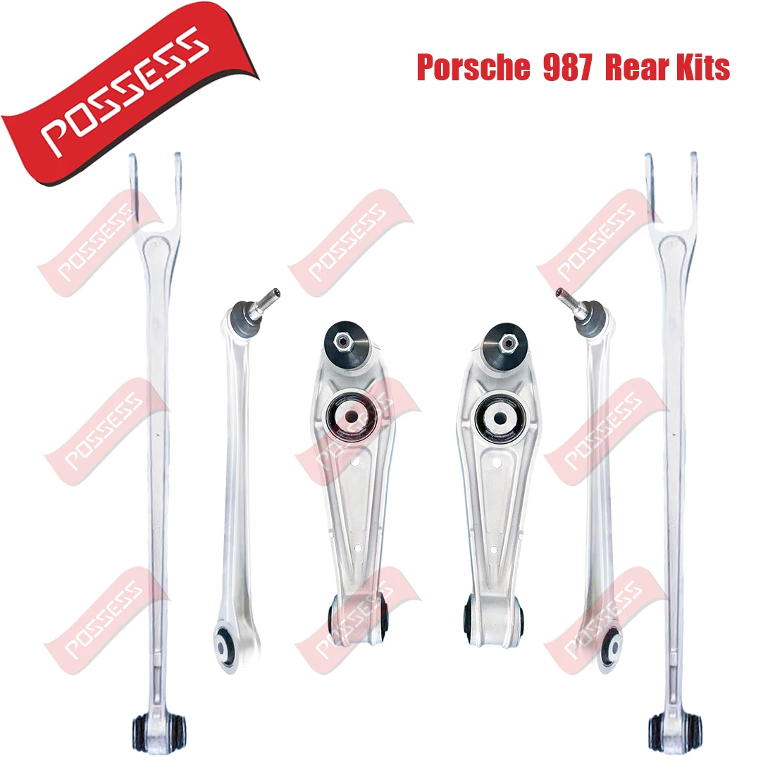 6 Pieces Rear Suspension Control Arm Kits For Porsche 987 BOXSTER 987 CAYMAN 987 2005-2013 98733104302 98733104303 99733104504