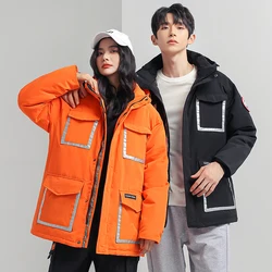 2021 New winter fashion trend Short men's and women's all-purpose white eiderdown down jacket brand fashion casual couples coat