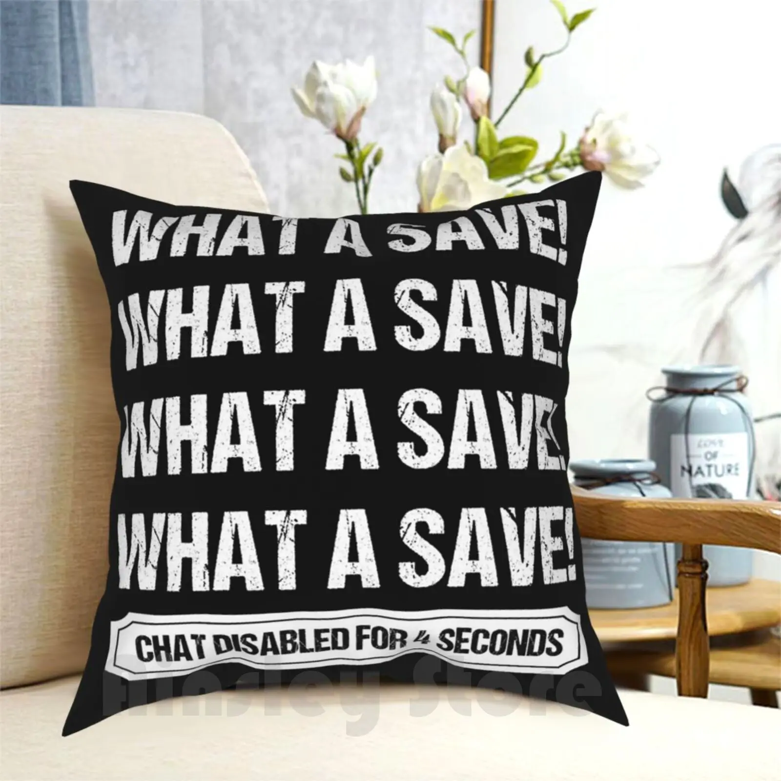 What A Save! Pillow Case Printed Home Soft DIY Pillow cover What A Save Gamer Video Games Game Player Online Games Womens