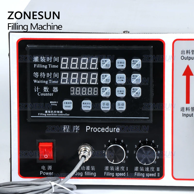 ZONESUN Semi Automatic Double Nozzle Filling Machine Laundry Cooking Oil Water Juice Milk Liquid Bottle Filler