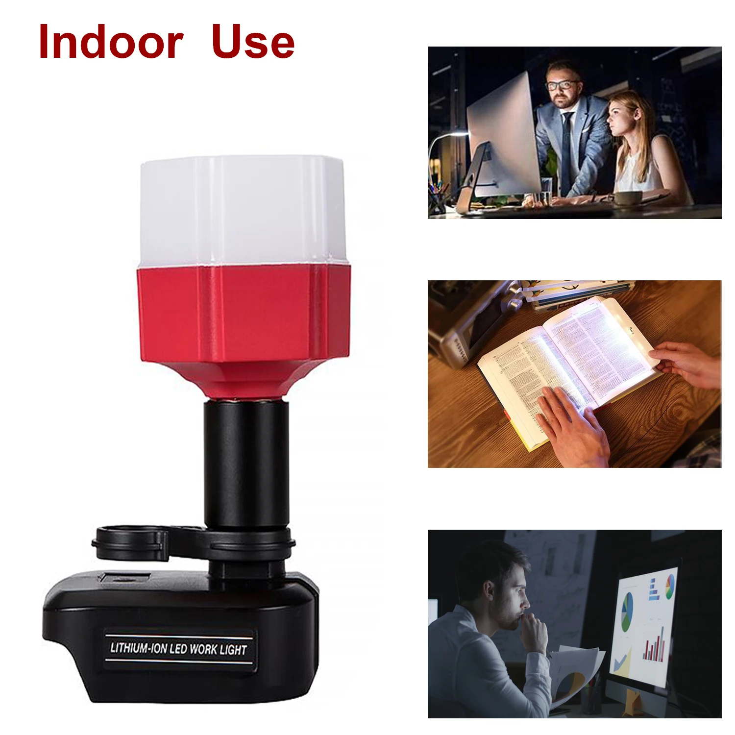 12w e27 luz de mesa para milwaukee 18v &m18 49-24-2371 bateria de lítio lâmpada portátil adequado trabalho interno acampamento ao ar livre