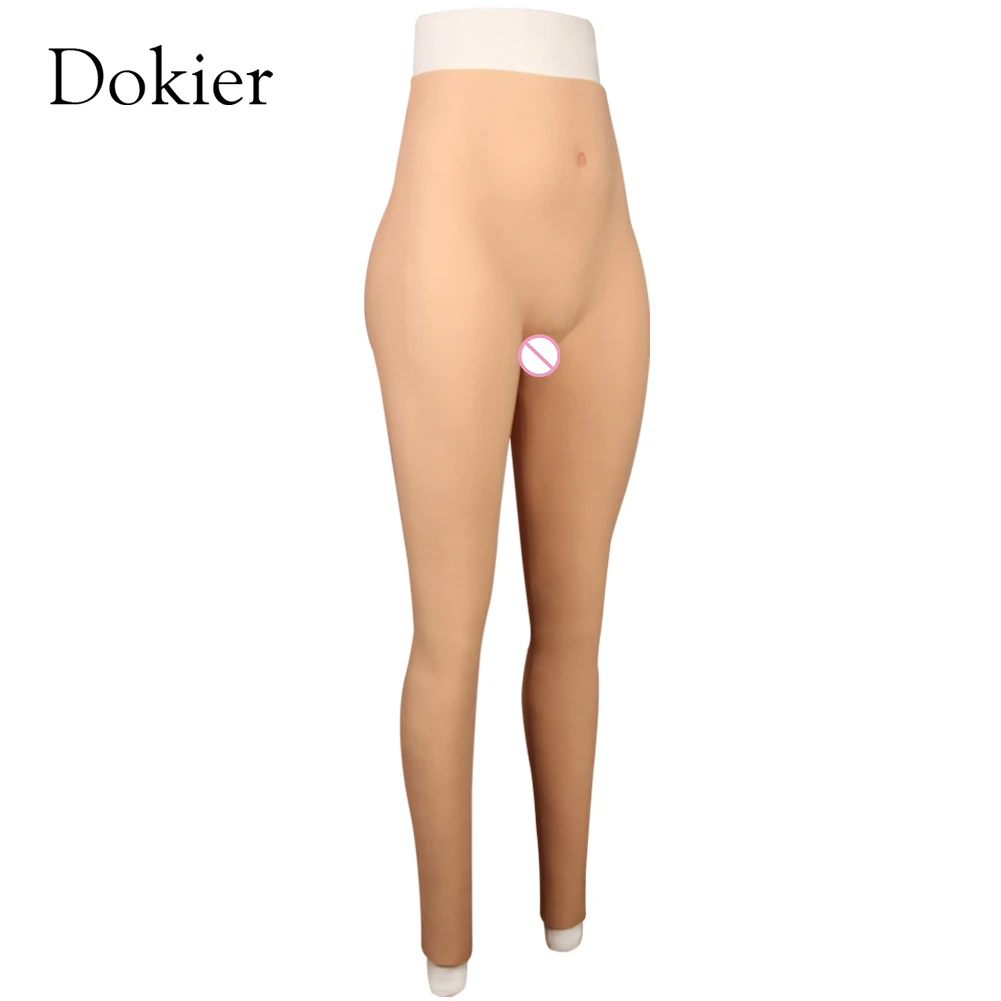 Dokier Silicone Realistic Hip Pants Vagina Panties Pussy Pants Transgender Sexy Fake Vagina for Shemale Crossdresser Enhancer