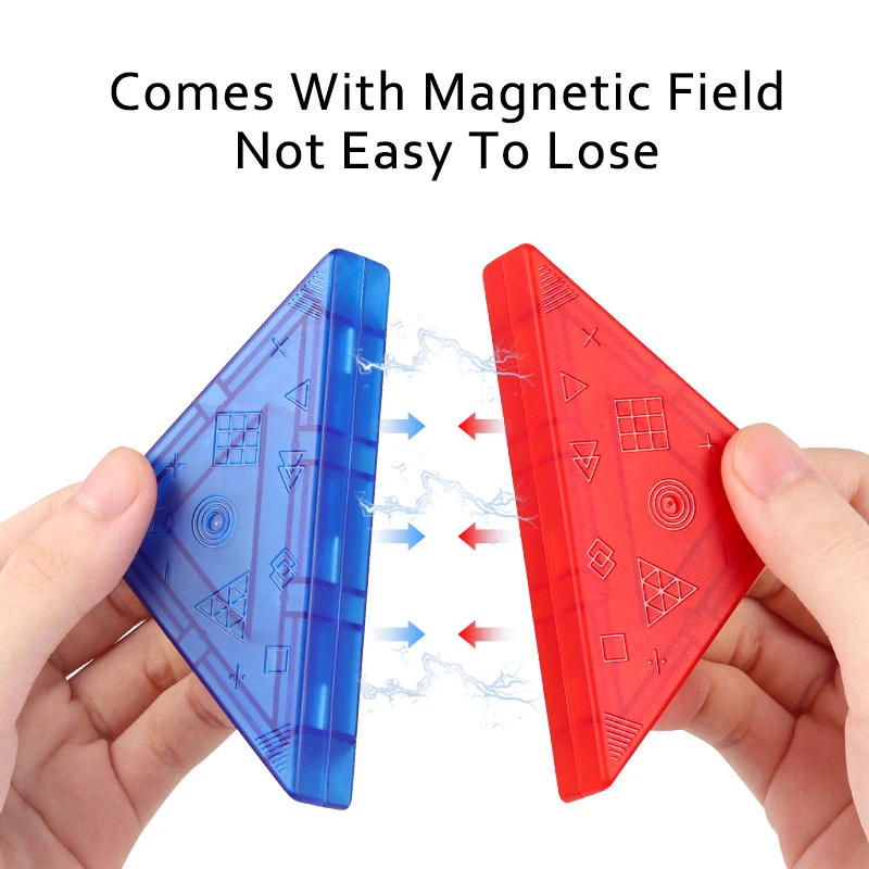 Montessori Magnetic Tangram Jigsaw Toys Children Soma Cube Rainbow Transparent Blocks Color Shape Matching Games Educational Toy