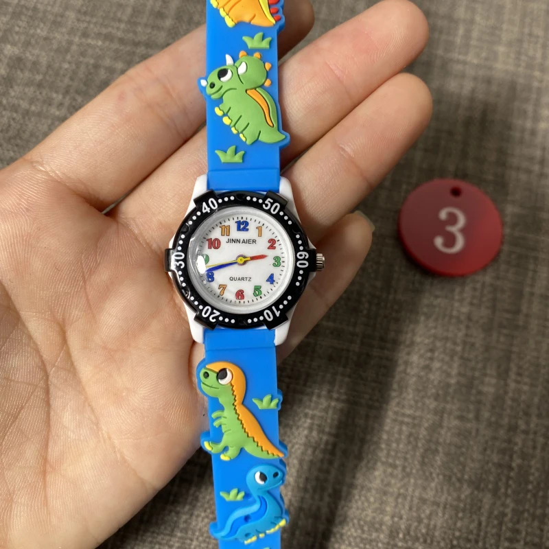 Reloj de cuarzo informal para niños y niñas, cronógrafo de silicona, esfera giratoria luminosa, regalo, 2021