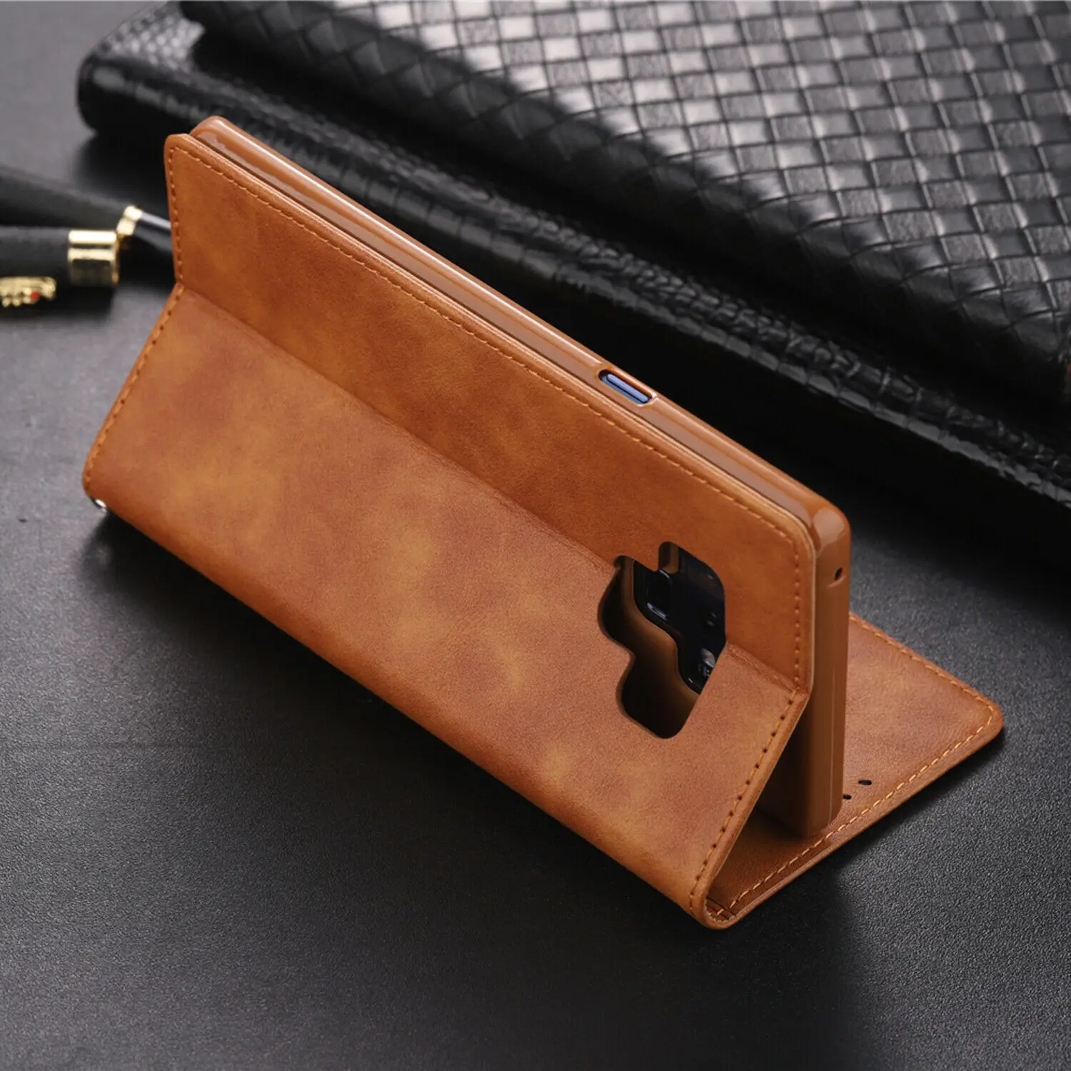 For Samsung S25 Magnetic Flip Leather Wallet Phone Case - Premium Protection with Card Slots And Stand Function