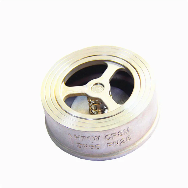 

DN65/DN80/DN100 H71W Stainless steel 304 Clip type Check Valve one-way Spring ultra-thin Back pressure valve