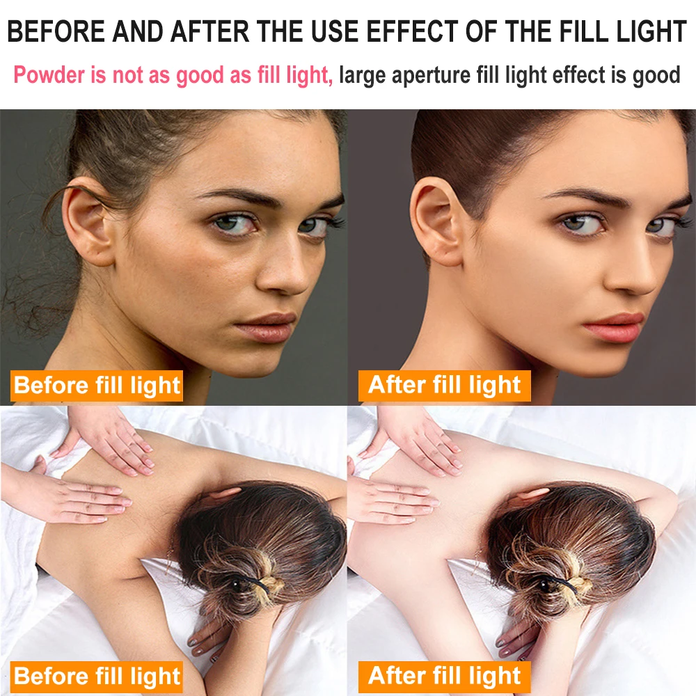 10 pollici 26cm LED Selfie Ring Light con treppiede RingLight con clip per cellulare e supporto per microfono per trucco Video Live Photo