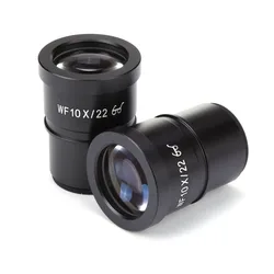 1PC 10X Wide Field Microscope Eyepiece 20/22mm High Eye-point Eyepiece with Cross Reticle Scale 30/30. 5mm for Stereo Microscope