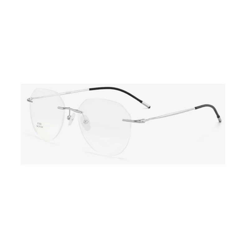 Rimless Titanium Finished Myopia Glasses For Women Men Shortsighted Eyeglasses Students Nearsighted Eyewear N5