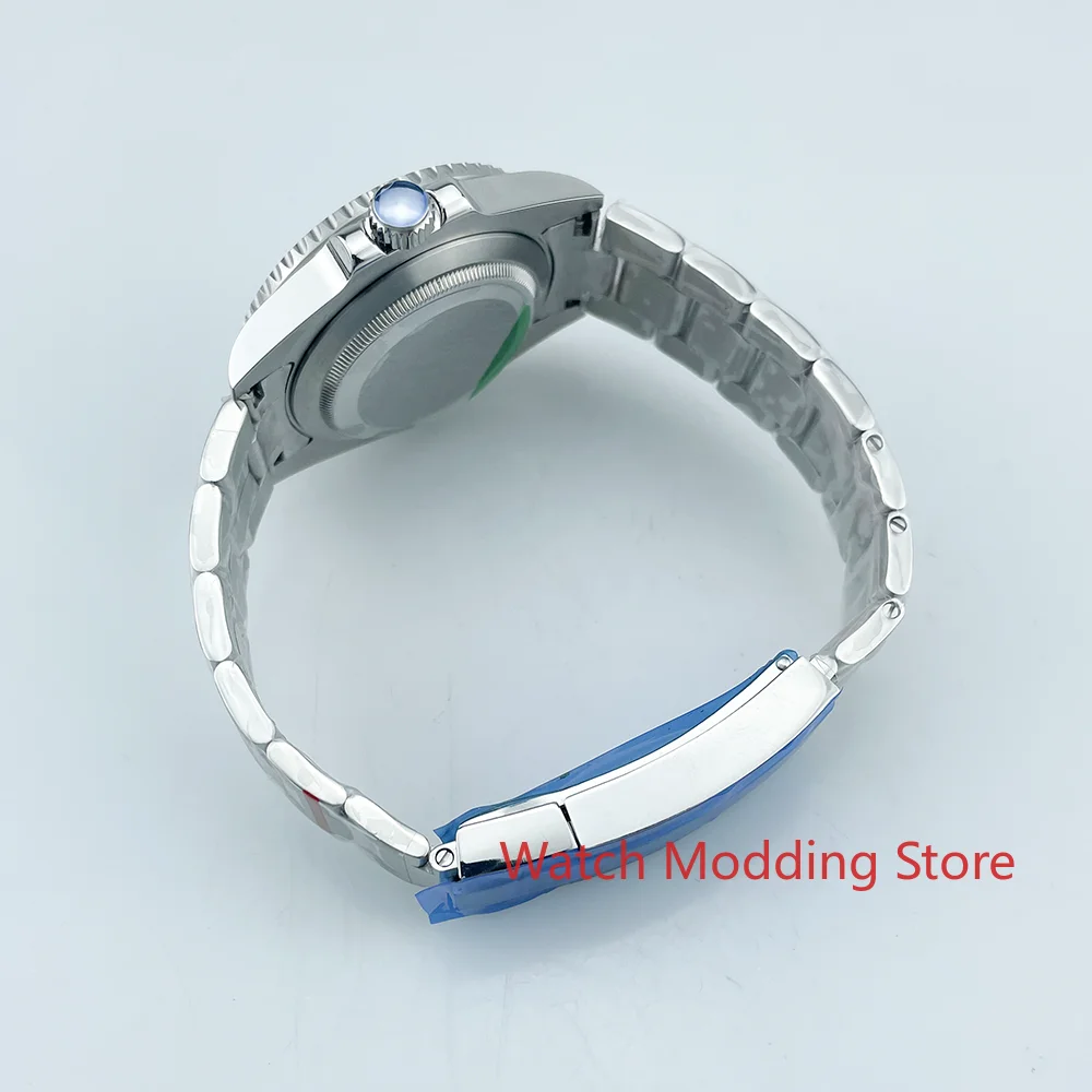 High Quality 300M Tested WR Sapphire Crystal SUB Style Watch Case With Bracelet Fit NH35 NH36 Movement Ceramic Bezel