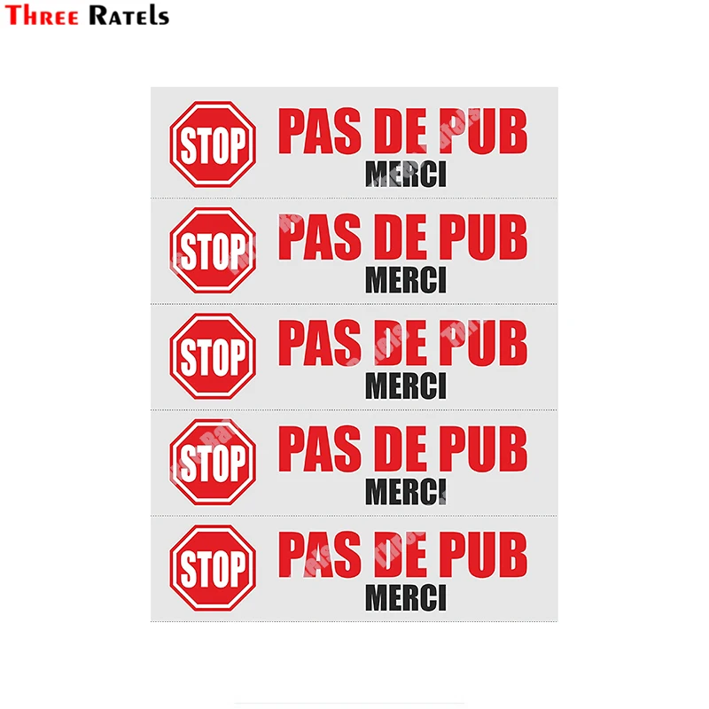 Trois Ratels B293 NO PUB Emballage pour Ordinateur Portable, Voiture, Moto, Boîte, Décalcomanies de Décoration, Vinyle, Matériel, Signe Autocollants, 5 Pcs