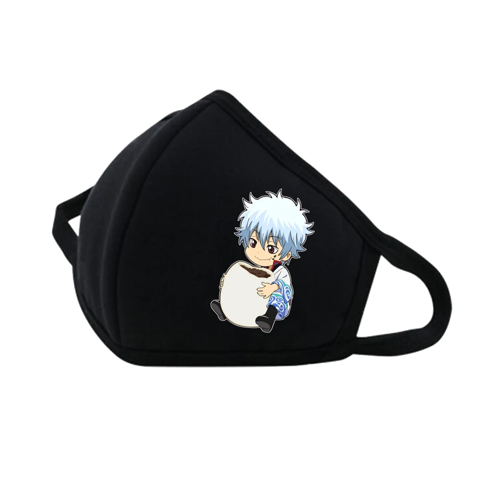 Anime GINTAMA bawełna maska zmywalny usta maska do oddychania nastolatki utrzymać ciepła maska kobiety mężczyźni pyłoszczelna maska bawełniana